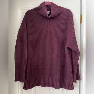 Burgundy cowl neck sweater